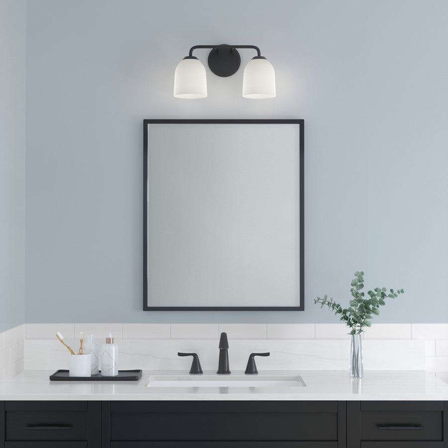 Millennium Lighting Norah 2Lt Vanity, Black