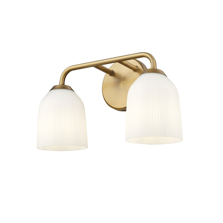 Millennium Lighting Norah 2Lt Vanity, Vintage Brass