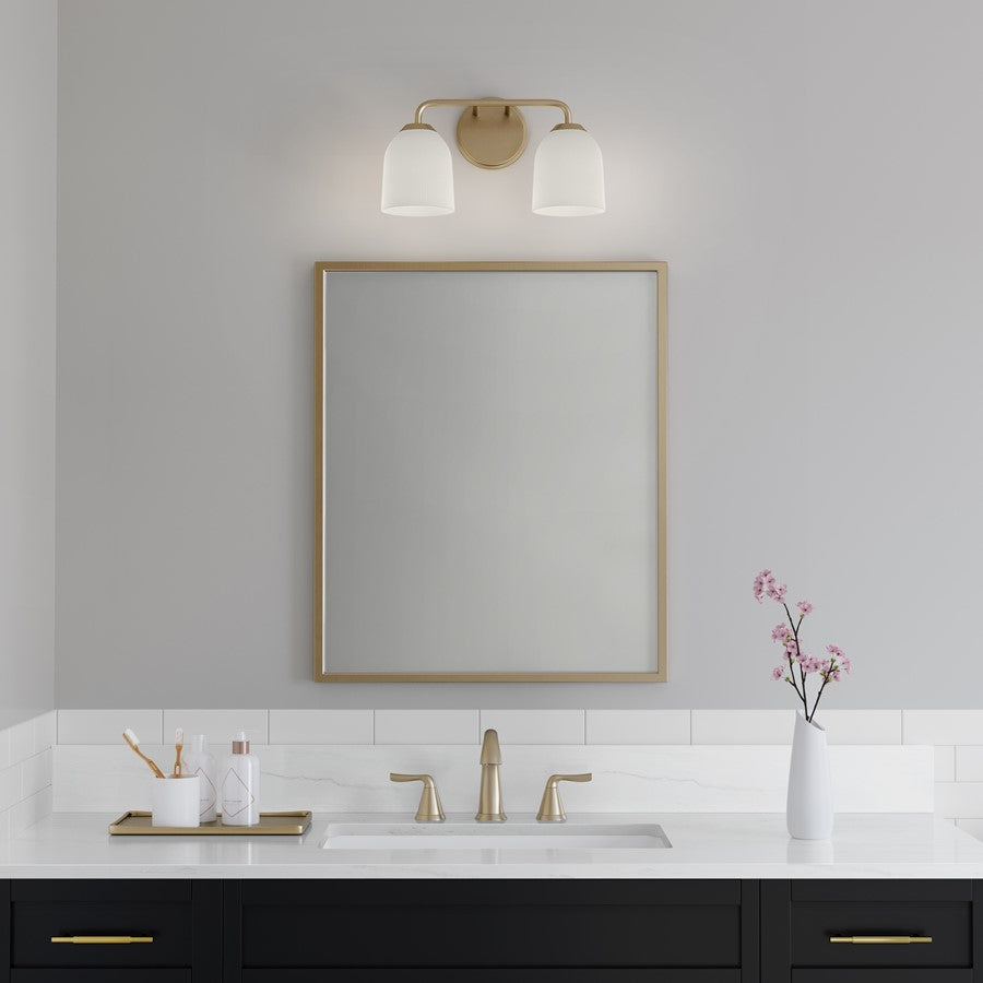 Millennium Lighting Norah 2Lt Vanity, Vintage Brass