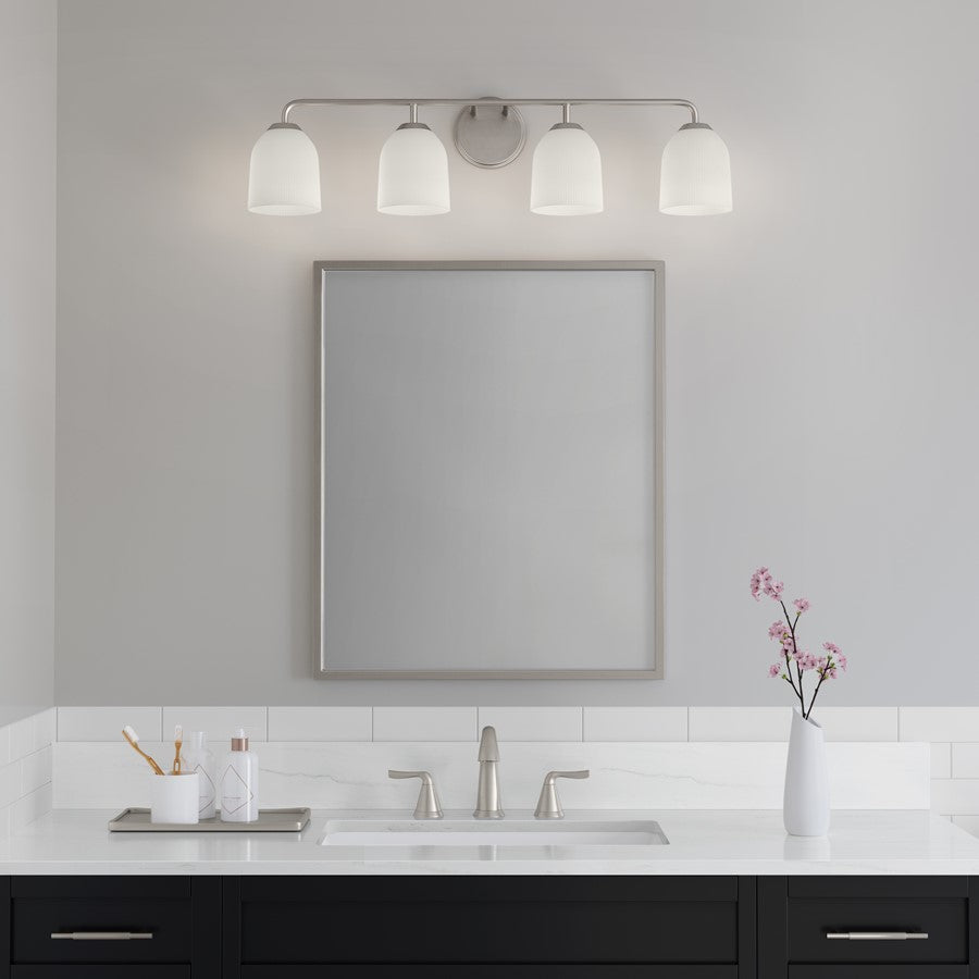 Millennium Lighting Norah 4Lt Vanity, Brushed Nickel