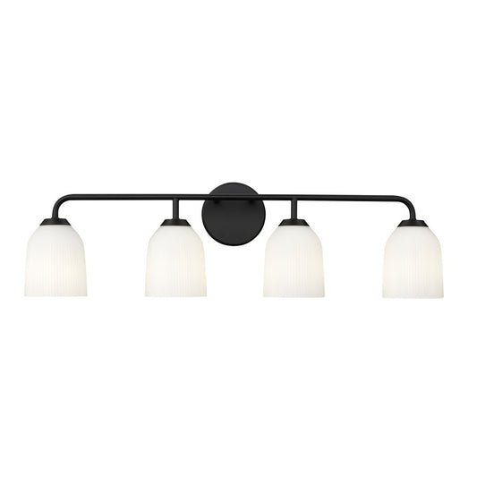 Millennium Lighting Norah 4Lt Vanity, Black - 22304-MB