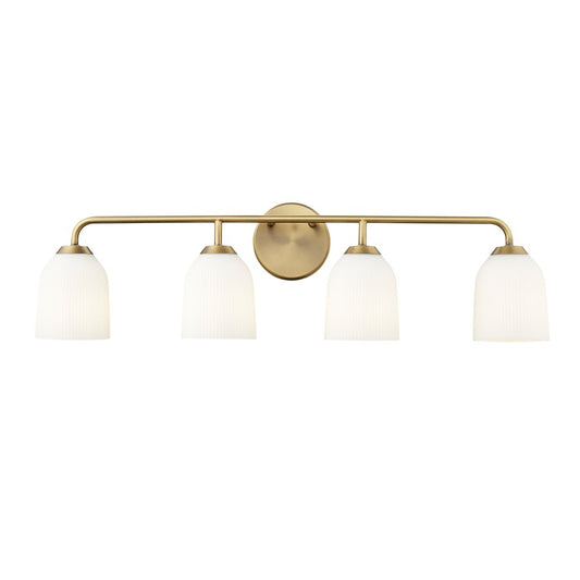 Millennium Lighting Norah 4Lt Vanity, Vintage Brass - 22304-VB