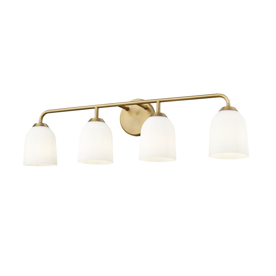 Millennium Lighting Norah 4Lt Vanity, Vintage Brass