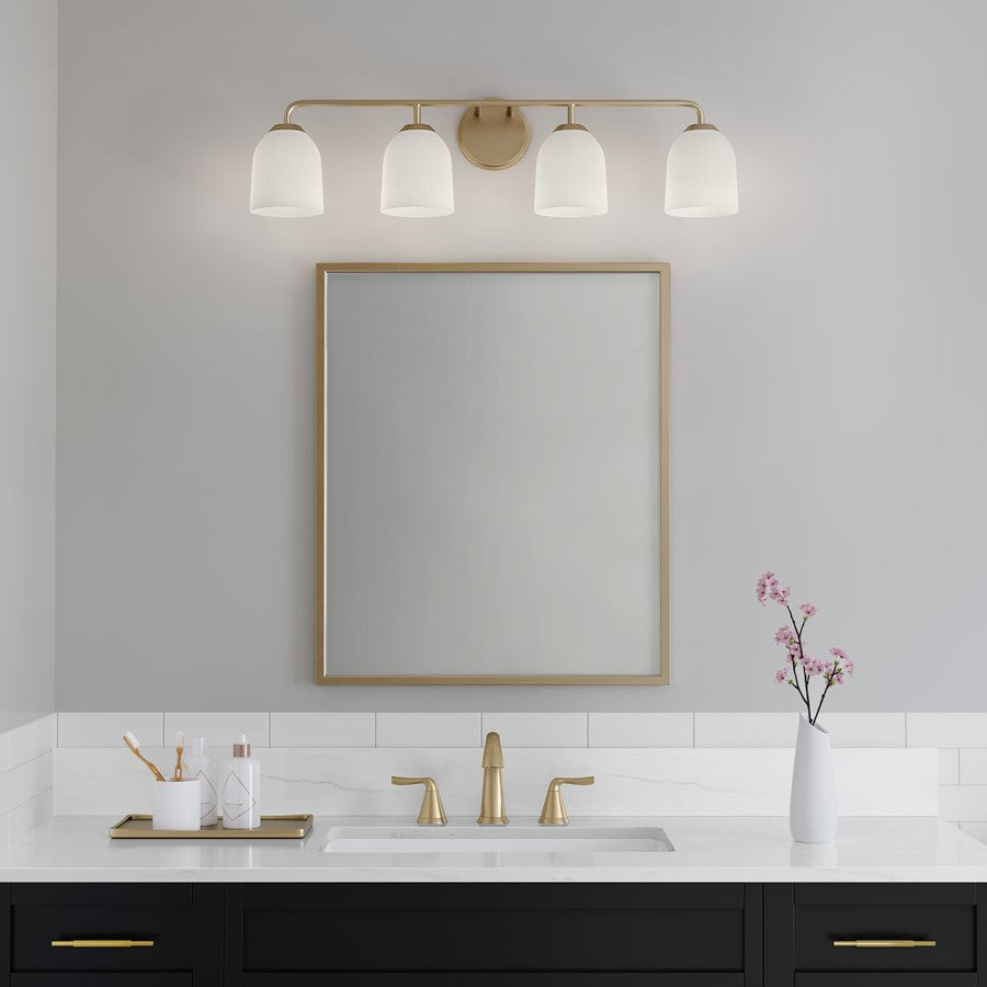 Millennium Lighting Norah 4Lt Vanity, Vintage Brass