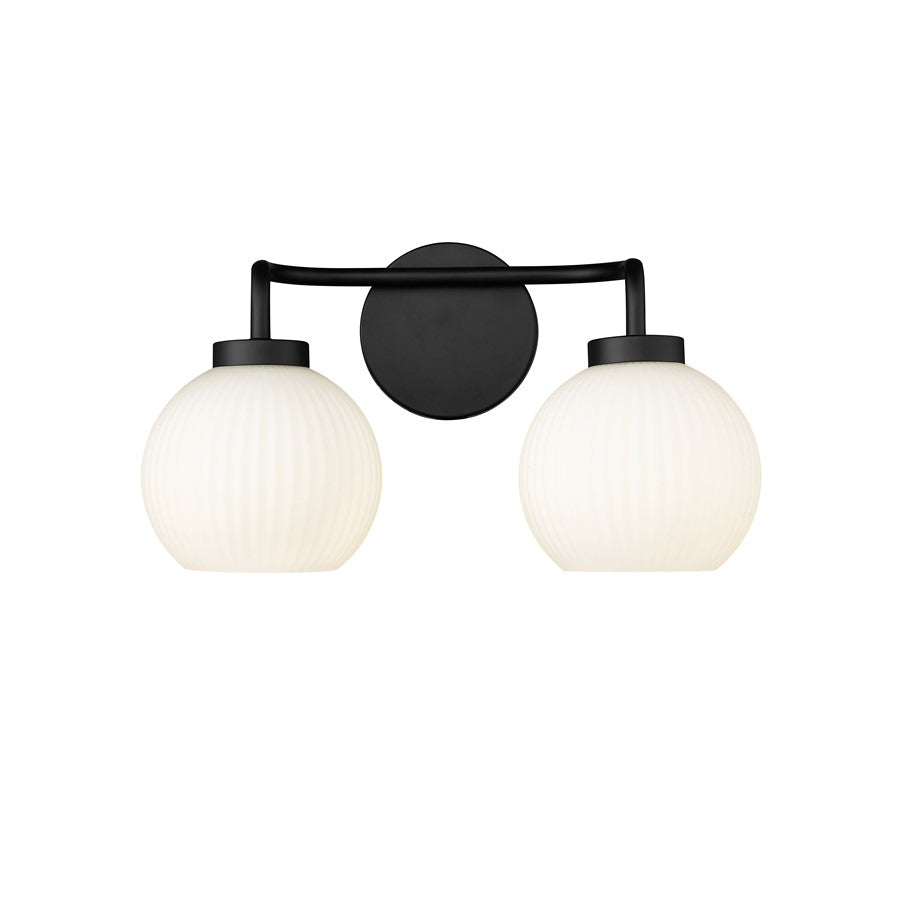 Millennium Lighting Oprah 2Lt Vanity, Black - 22402-MB