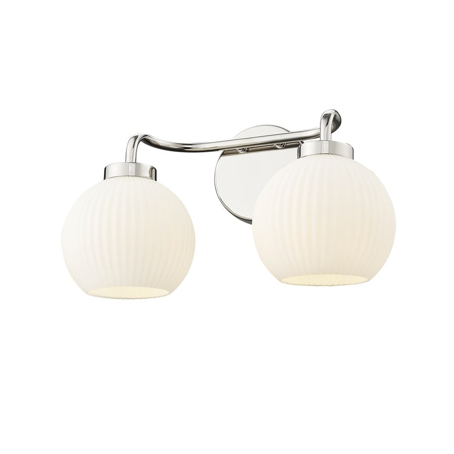 Millennium Lighting Oprah 2Lt Vanity, Polished Nickel