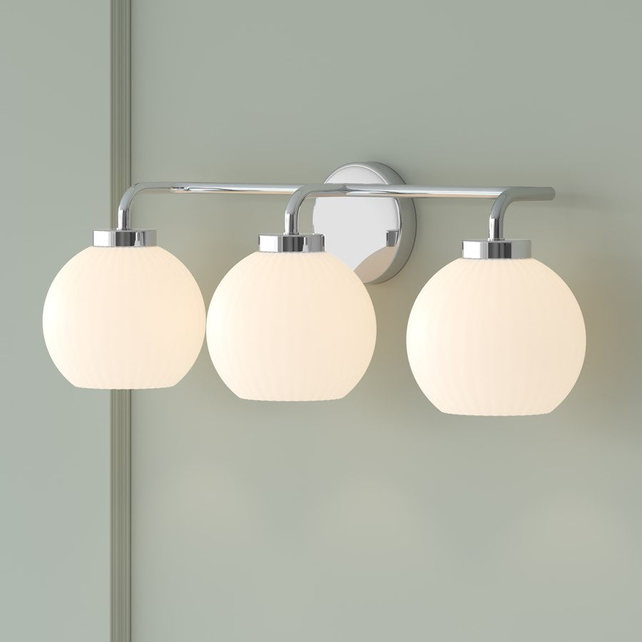 Millennium Lighting Oprah 3Lt Vanity, Polished Nickel