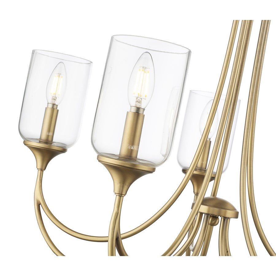 Millennium Lighting Waddingham 5Lt Chandelier, Vintage Brass
