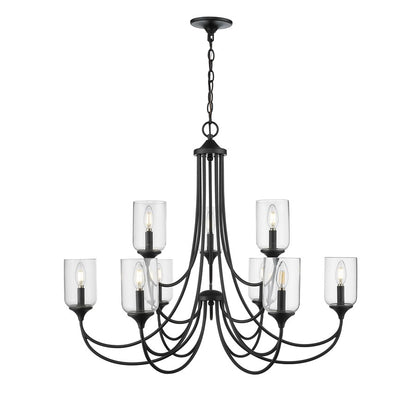 Millennium Lighting Waddingham 9Lt Chandelier, Black - 22409-MB