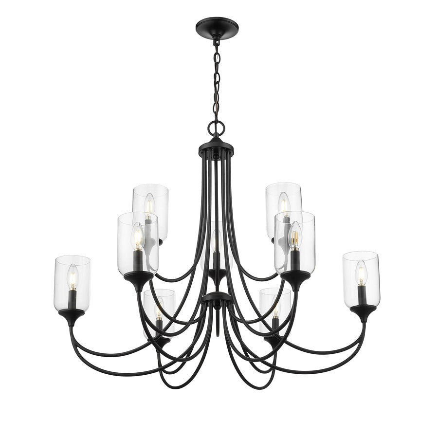 Millennium Lighting Waddingham 9Lt Chandelier, Black
