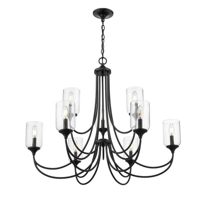 Millennium Lighting Waddingham 9Lt Chandelier, Black