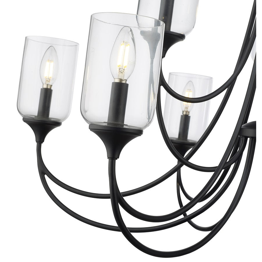 Millennium Lighting Waddingham 9Lt Chandelier, Black