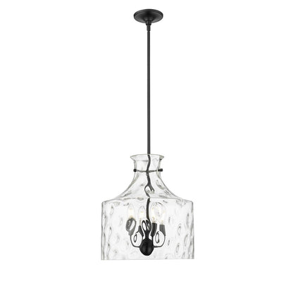 Millennium Lighting Santorini 4Lt Pendant, Black - 22604-MB
