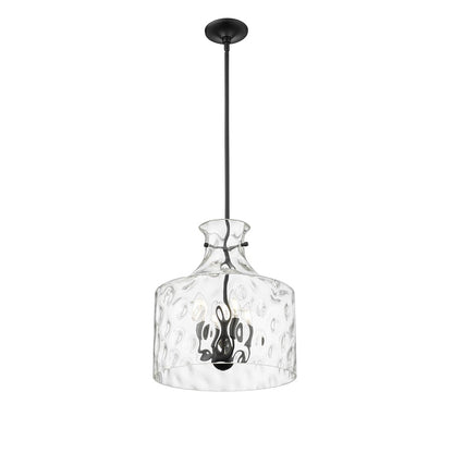 Millennium Lighting Santorini 4Lt Pendant, Black