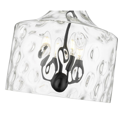 Millennium Lighting Santorini 4Lt Pendant, Black