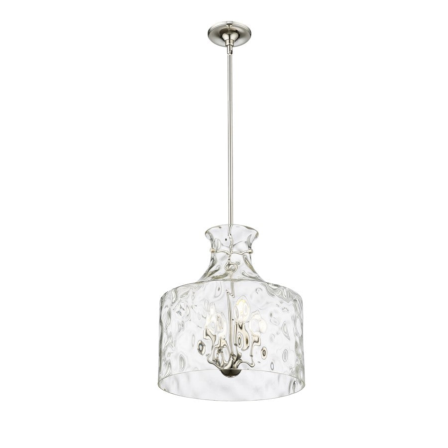 Millennium Lighting Santorini 4Lt Pendant, Polished Nickel