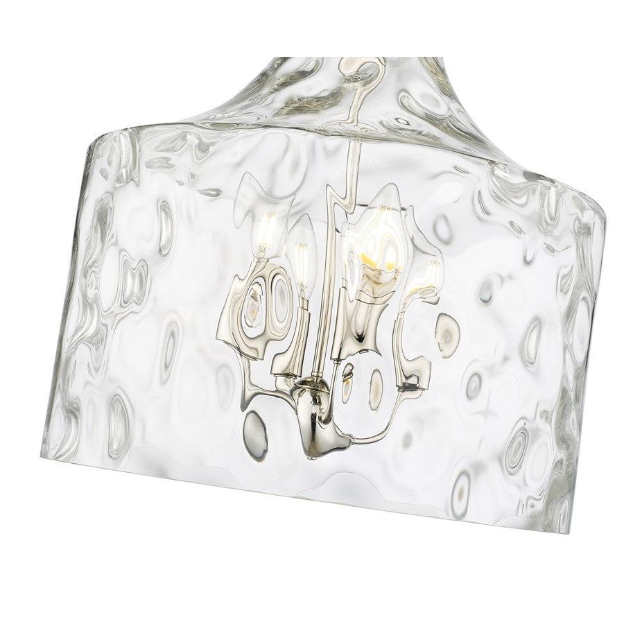 Millennium Lighting Santorini 4Lt Pendant, Polished Nickel