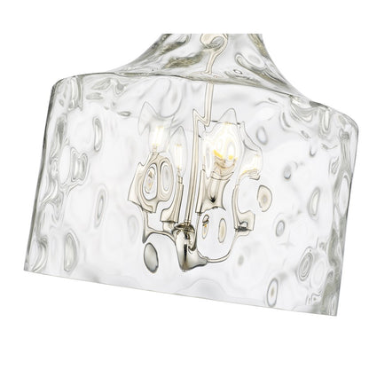 Millennium Lighting Santorini 4Lt Pendant, Polished Nickel