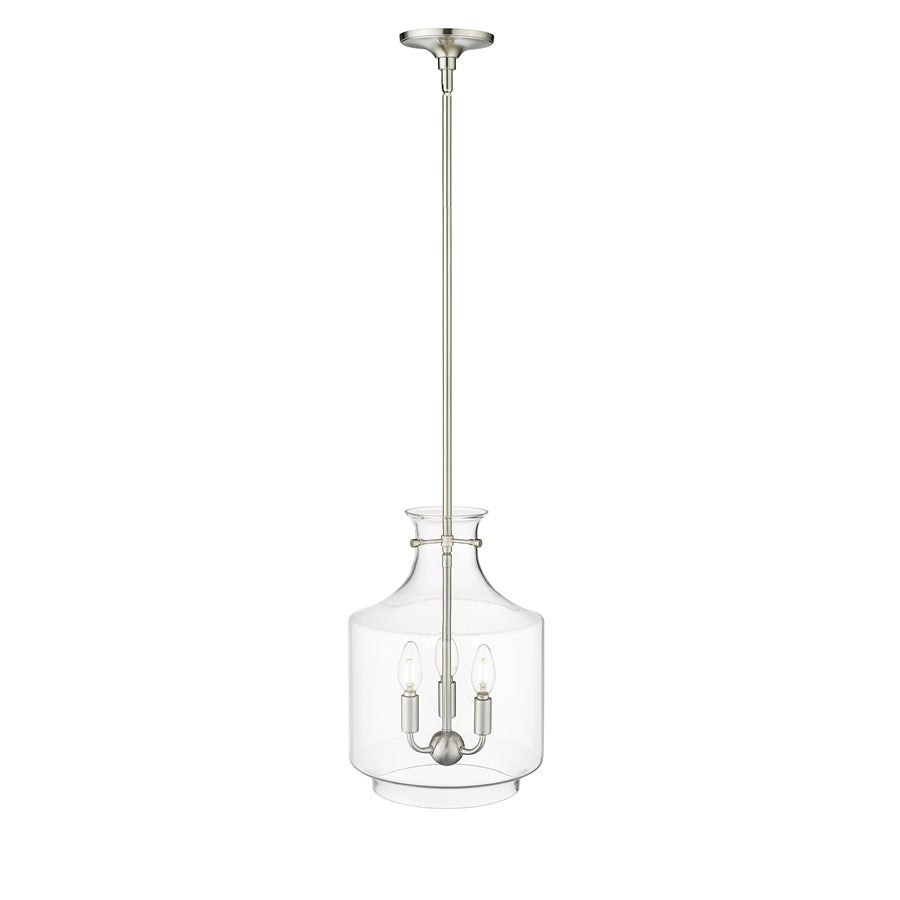 Millennium Lighting Mahannah 3Lt Pendant, Brushed Nickel