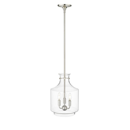 Millennium Lighting Mahannah 3Lt Pendant, Brushed Nickel