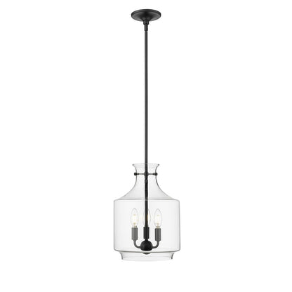 Millennium Lighting Mahannah 3Lt Pendant, Black - 22803-MB