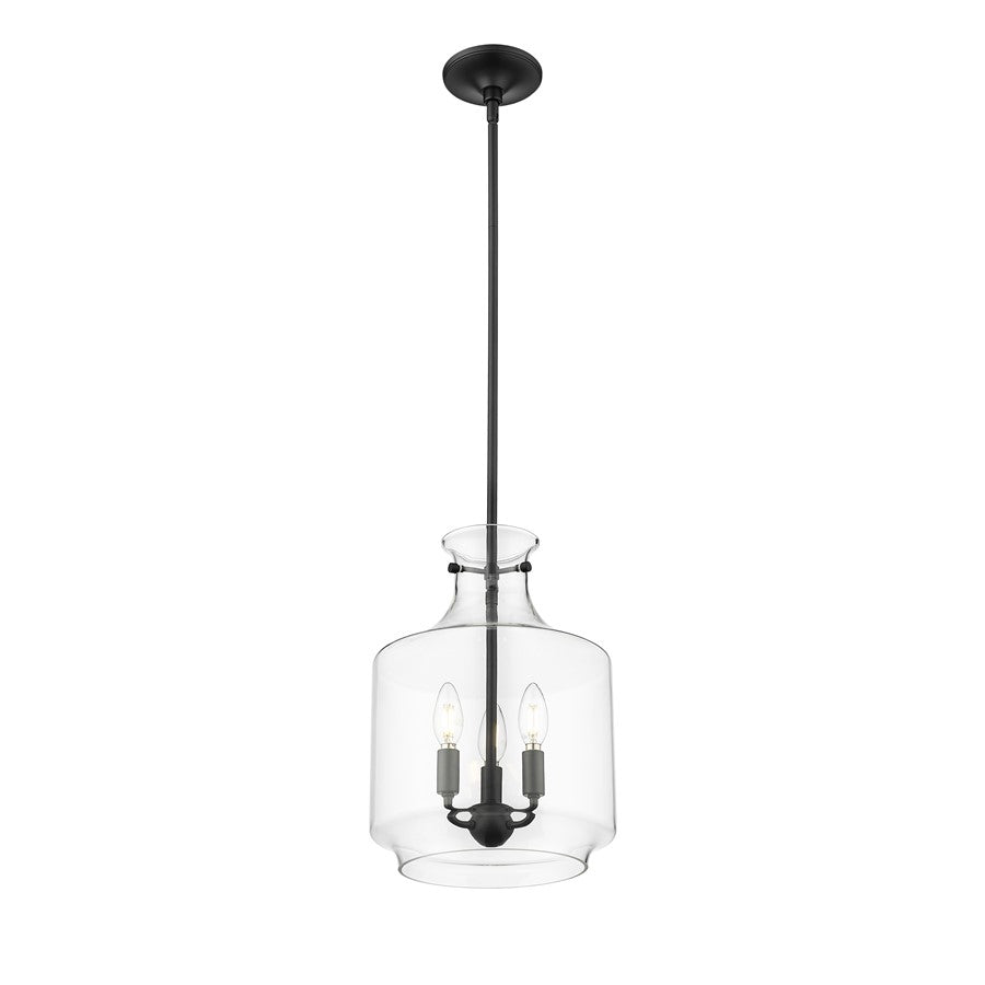 Millennium Lighting Mahannah 3Lt Pendant, Black