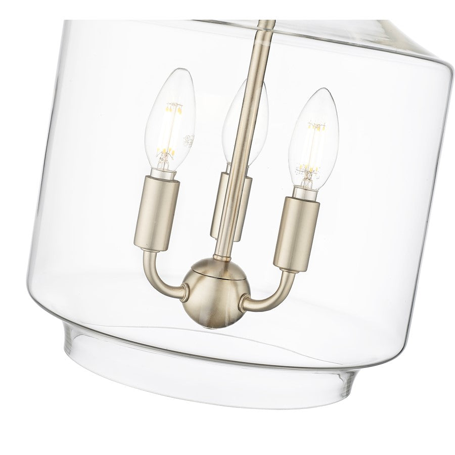 Millennium Lighting Mahannah 3Lt Pendant, Modern Gold