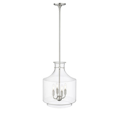 Millennium Lighting Mahannah 4Lt Pendant, Brushed Nickel