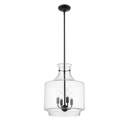 Millennium Lighting Mahannah 4Lt Pendant, Black