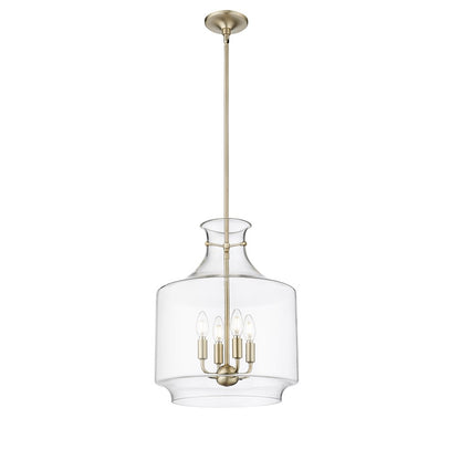 Millennium Lighting Mahannah 4Lt Pendant, Modern Gold