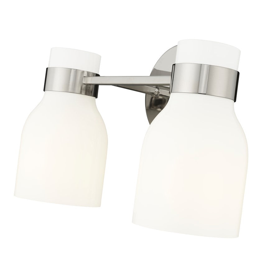 Millennium Lighting Corella 2Lt Vanity, Polished Nickel