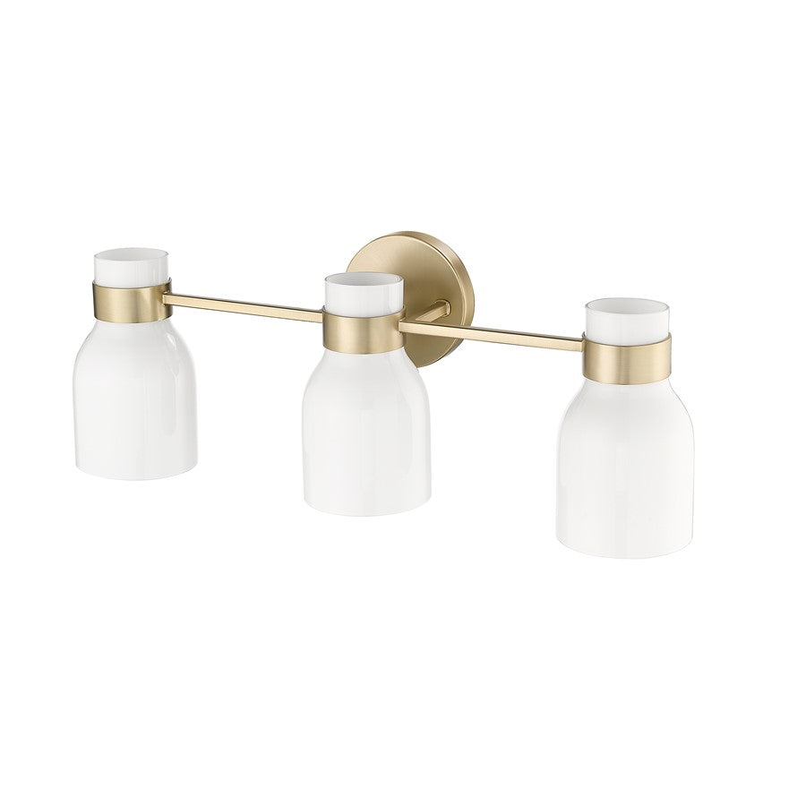 Millennium Lighting Corella 3Lt Vanity, Modern Gold/Opal