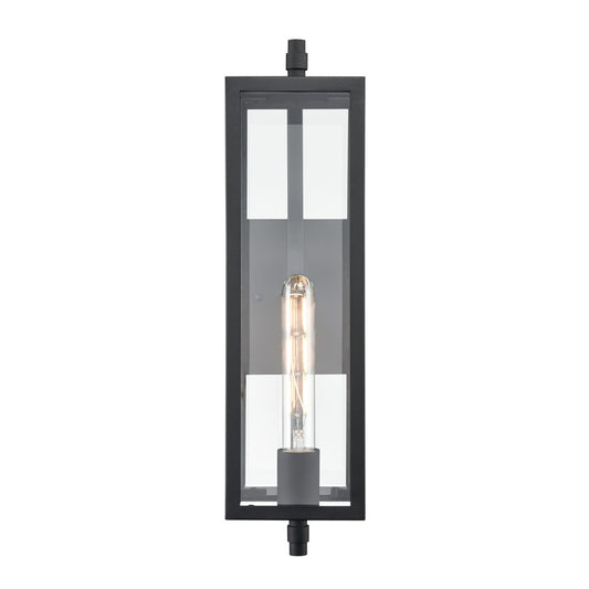 Millennium Lighting Messi 1Lt 18" Outdoor Wall Sconce, Black/Clear - 230101-TBK