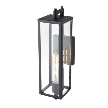 Millennium Lighting Messi 1Lt 18" Outdoor Wall Sconce, Black/Clear