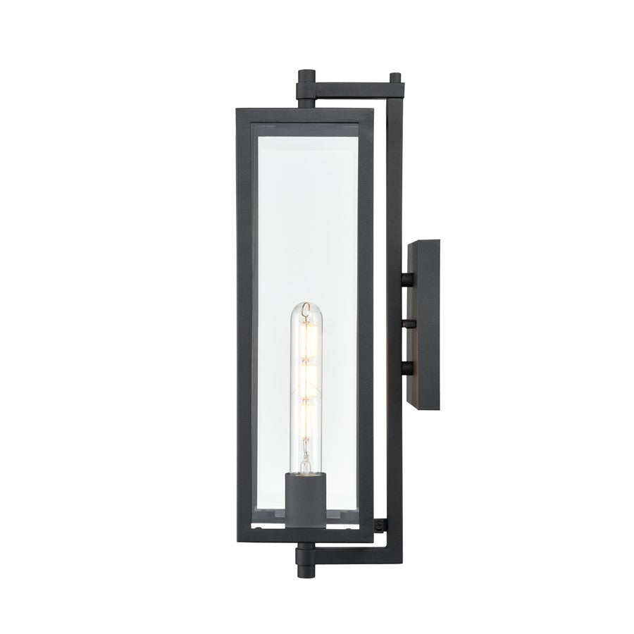Millennium Lighting Messi 1Lt 18" Outdoor Wall Sconce, Black/Clear