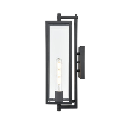 Millennium Lighting Messi 1Lt 18" Outdoor Wall Sconce, Black/Clear