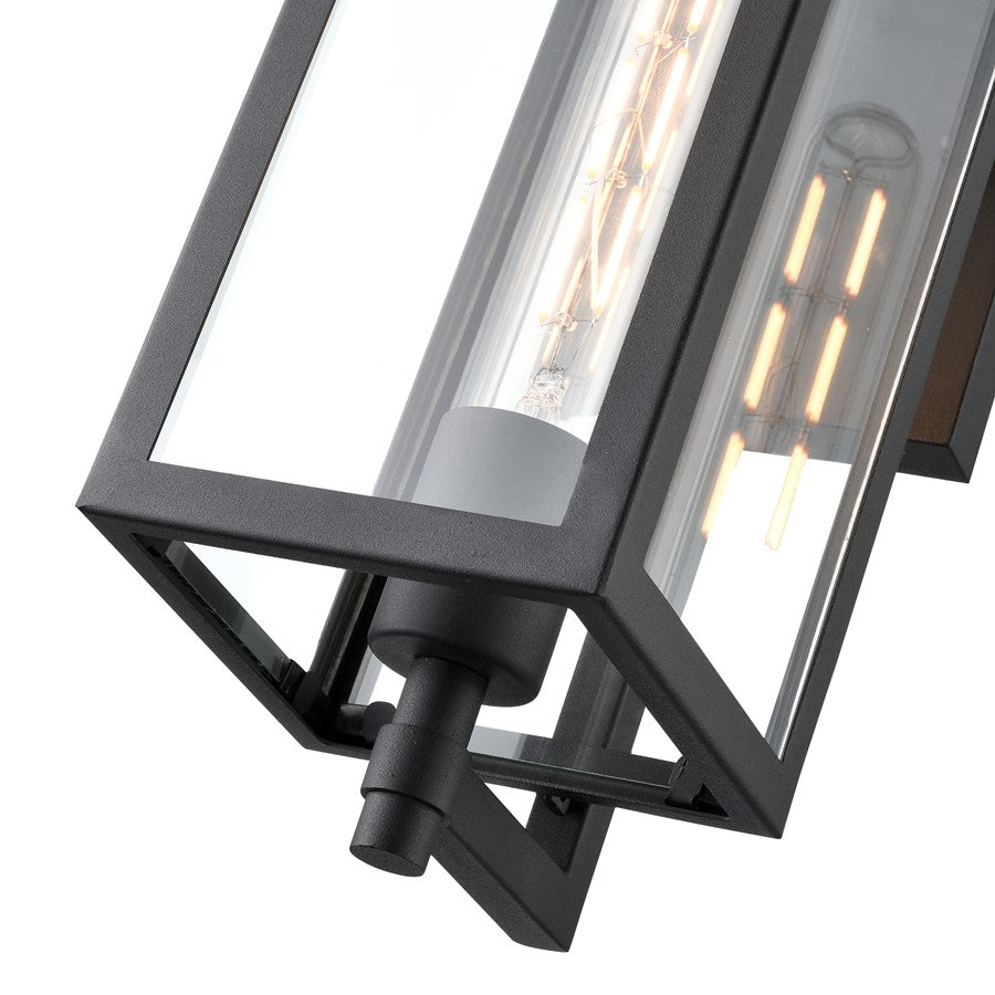 Millennium Lighting Messi 1Lt 18" Outdoor Wall Sconce, Black/Clear