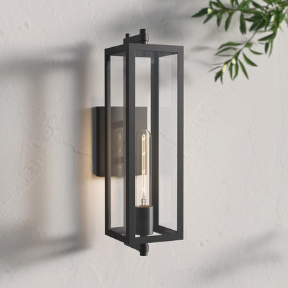 Millennium Lighting Messi 1Lt 18" Outdoor Wall Sconce, Black/Clear