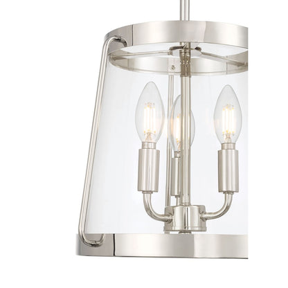 Millennium Adabella 3Lt Semi Flush Mount, Nickel/Clear