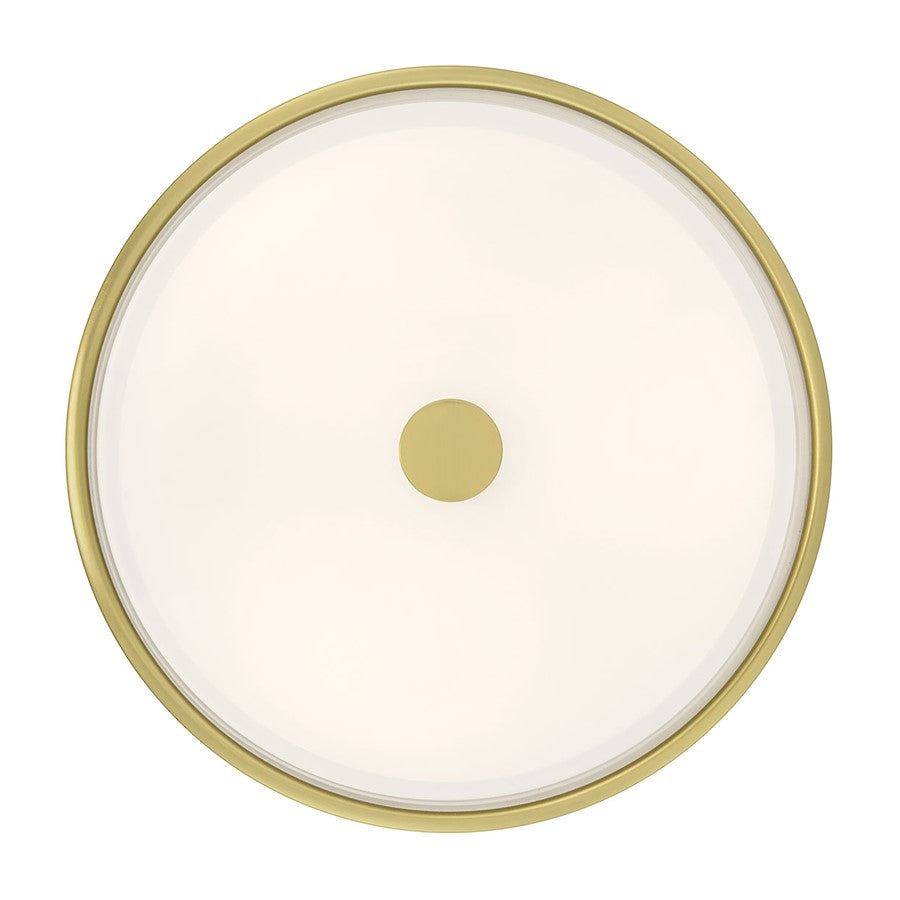 Millennium Lighting Ardezia 3Lt Flush Mount, Brass/Clear Ribbed