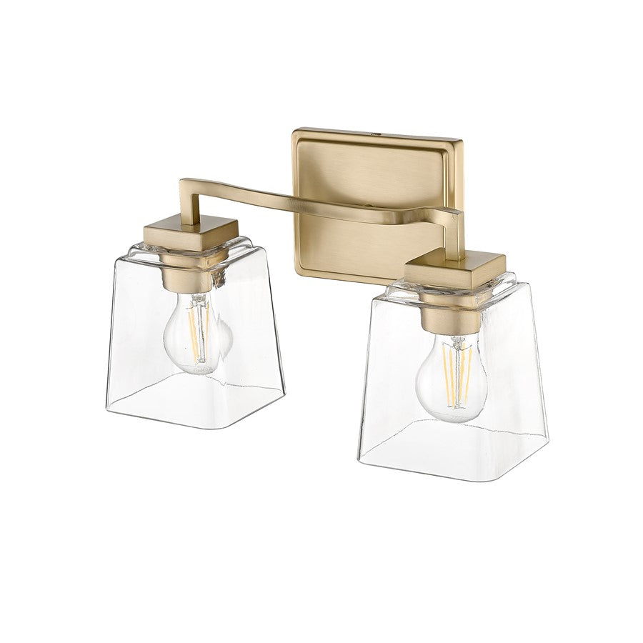 Millennium Lighting Avenna 2Lt Vanity, Modern Gold/Clear