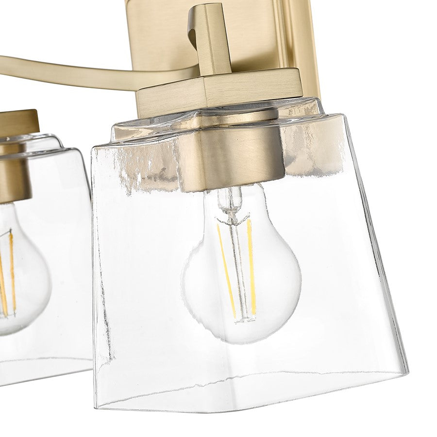 Millennium Lighting Avenna 2Lt Vanity, Modern Gold/Clear