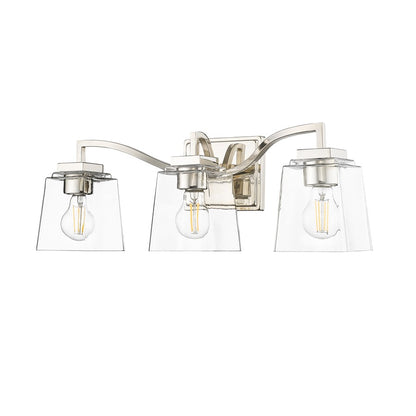 Millennium Lighting Avenna 3Lt Vanity, Polished Nickel/Clear