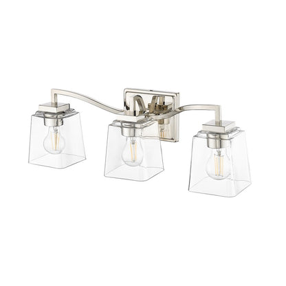 Millennium Lighting Avenna 3Lt Vanity, Polished Nickel/Clear