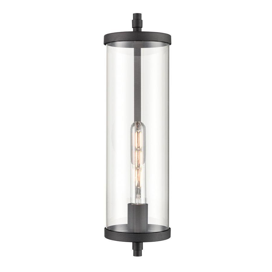 Millennium Lighting Beckham 1Lt 18" Outdoor Sconce, Black/Clear