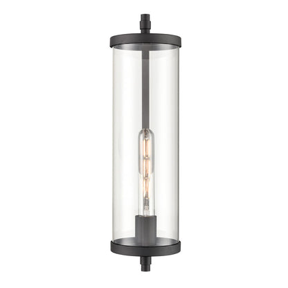 Millennium Lighting Beckham 1Lt 18" Outdoor Sconce, Black/Clear