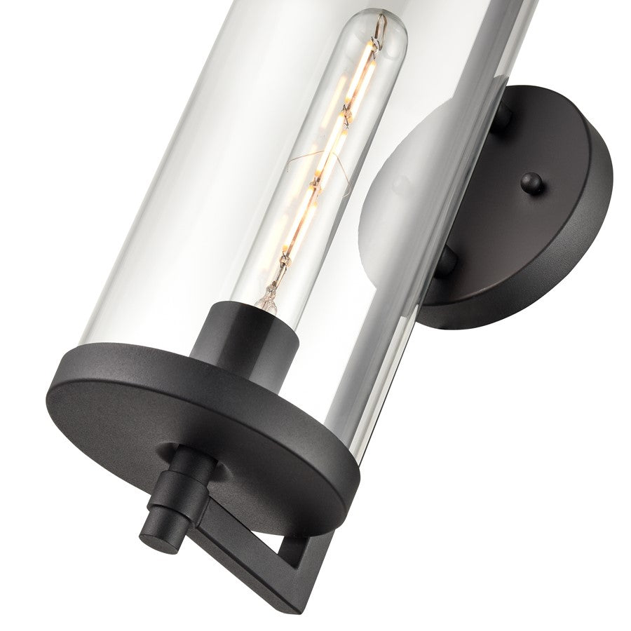 Millennium Lighting Beckham 1Lt 18" Outdoor Sconce, Black/Clear