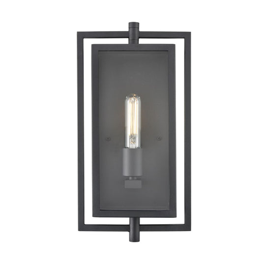 Millennium Lighting Rankin 1Lt Outdoor Wall Sconce, Black/Clear - 250001-TBK