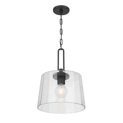 Millennium Lighting Diamara 1Lt Pendant, Matte Black/Clear - 250101-MB