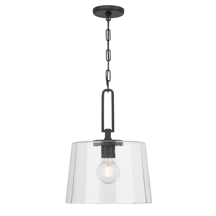 Millennium Lighting Diamara 1Lt Pendant, Matte Black/Clear